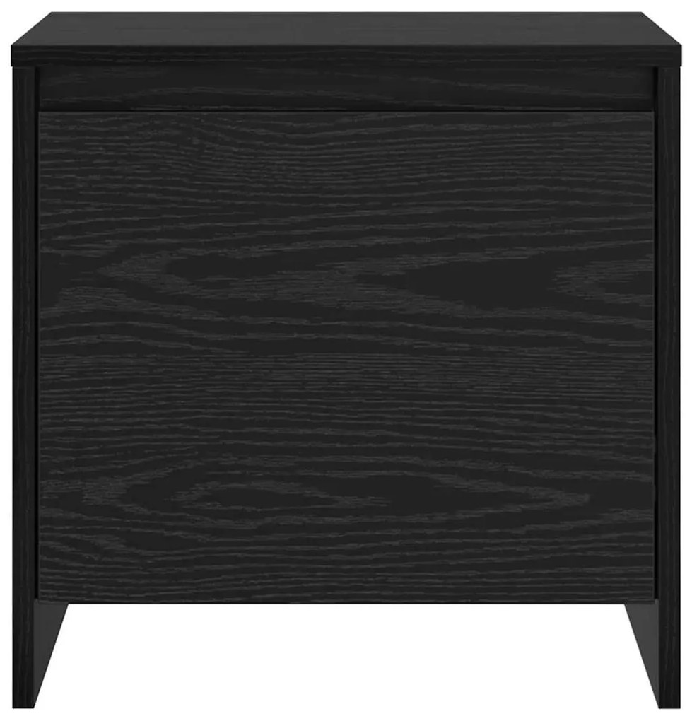 vidaXL Κομοδίνο Μαύρη δρυς 45 x 34 x 44.5 εκ Επεξεργασμένο ξύλο