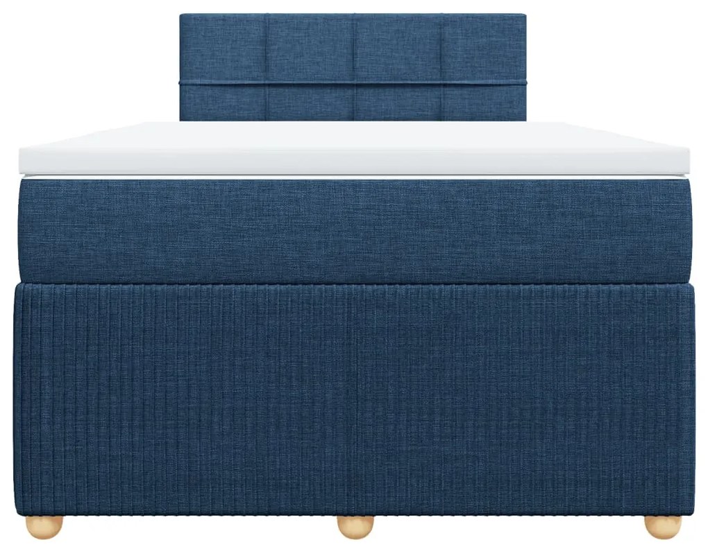 ΚΡΕΒΑΤΙ BOXSPRING ΜΕ ΣΤΡΩΜΑ ΜΠΛΕ 120X190 ΕΚ. ΥΦΑΣΜΑΤΙΝΟ 3289701