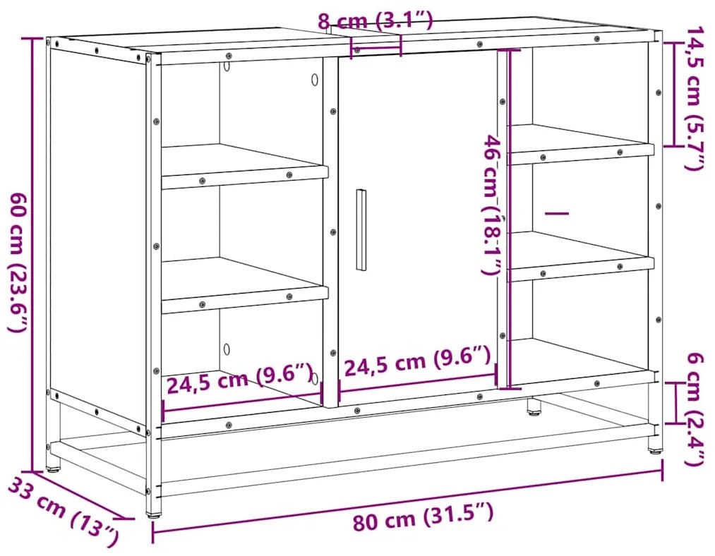 ΝΤΟΥΛΑΠΙ ΜΠΑΝΙΟΥ ΝΙΠΤΗΡΑ ΜΑΥΡΟ 80 X 33 X 60 ΕΚ. ΕΠΕΞ. ΞΥΛΟ 849289