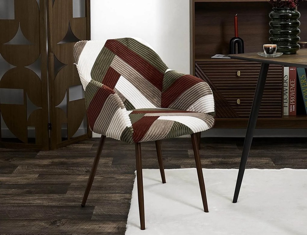 ΚΑΡΈΚΛΕΣ & ΠΟΛΥΘΡΌΝΕΣ PATCHWORK ARMCHAIR SCOTT HD0548