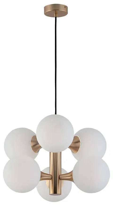 Φωτιστικό Οροφής Glοbe 3094400 Gold-White Viokef Metal, Glass