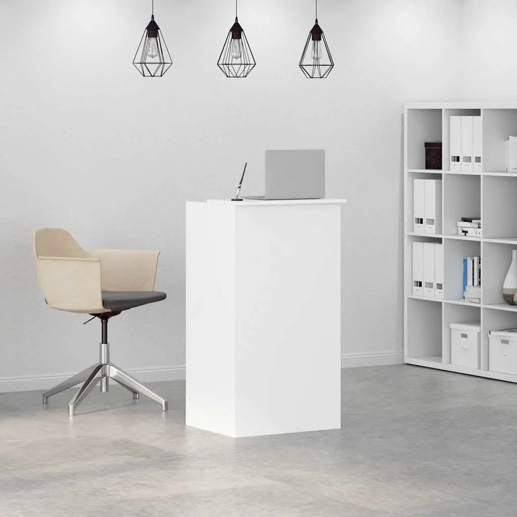 vidaXL Γραφείο υποδοχής Λευκό 55x50x103,5 cm Κατασκευασμένο ξύλο