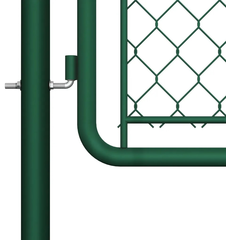 vidaXL Πόρτα Περίφραξης Κήπου Πράσινη 125 x 495 εκ. Ατσάλινη