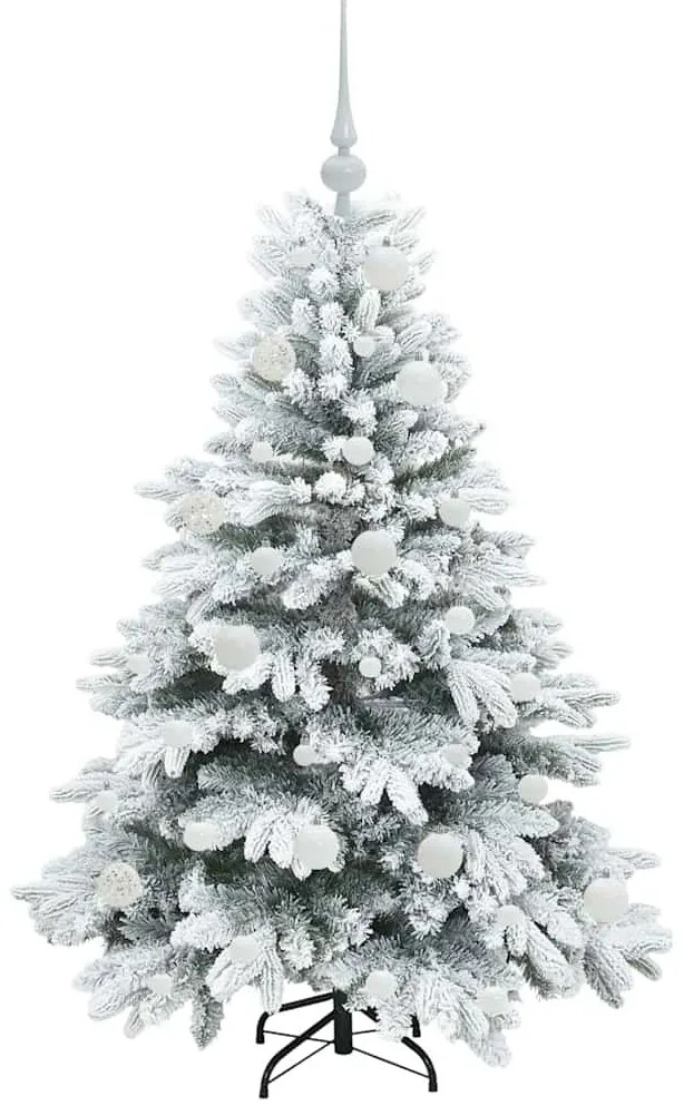 vidaXL Τεχνητό Χριστουγεννιάτικο Δέντρο Λευκό 120 cm ΠΕ και PVC