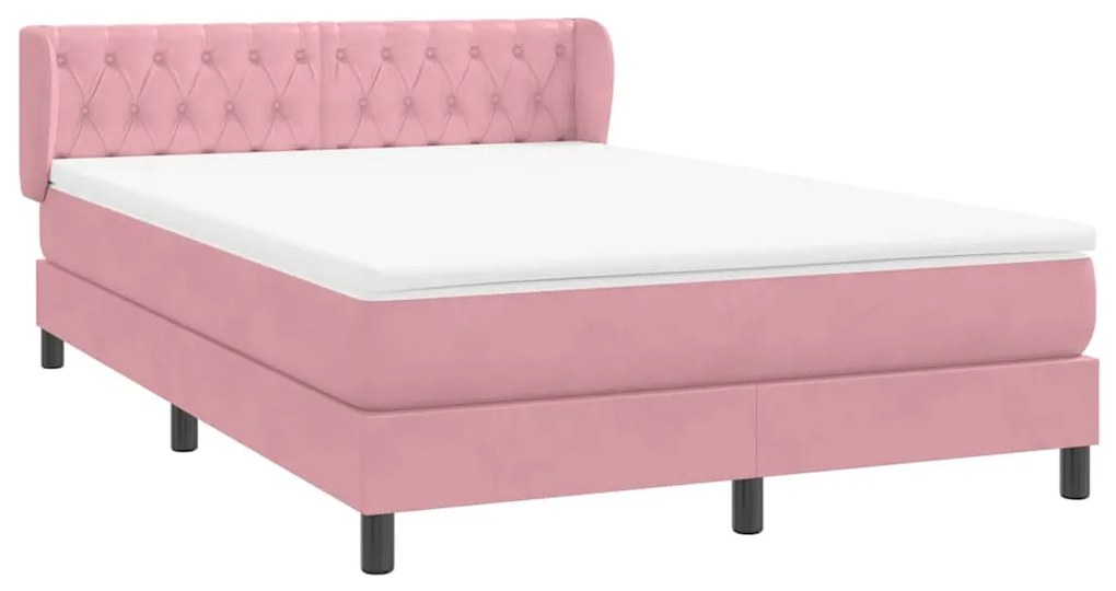 ΚΡΕΒΑΤΙ BOXSPRING ΜΕ ΣΤΡΩΜΑ ΡΟΖ 160X210 ΕΚ. ΒΕΛΟΥΔΙΝΟ 3317786