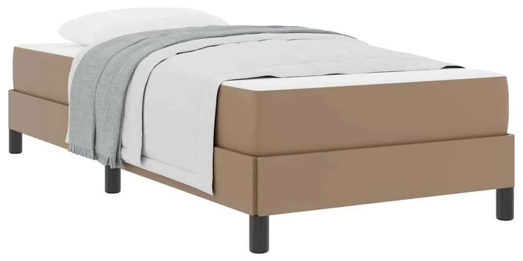 vidaXL Κρεβάτι Άλλο Καπουτσίνο 100 x 200 cm Τεχνητό δέρμα