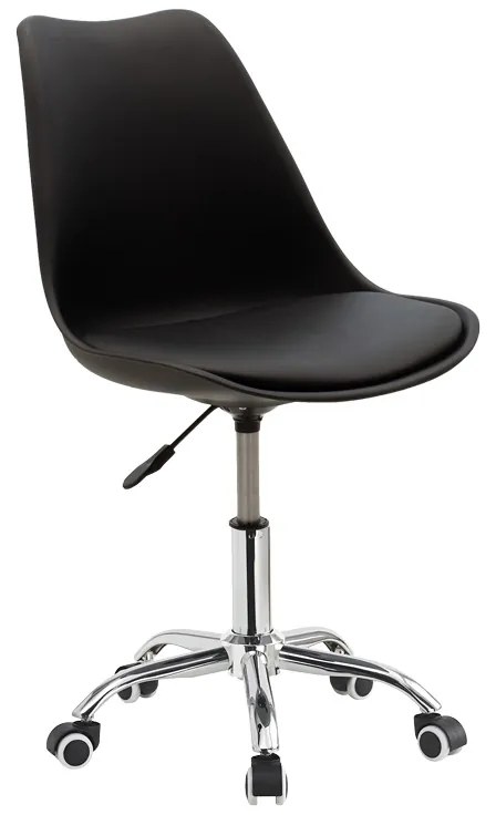 Καρέκλα γραφείου εργασίας Gaston II pakoworld PP-PU μαύρο