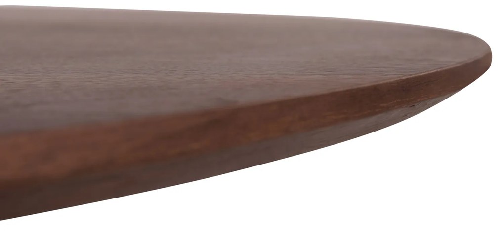 ΤΡΑΠΕΖΙ ΣΤΡΟΓΓΥΛΟ DENTY HM9612.02 MDF ΜΕ ΚΑΠΛΑΜΑ ΔΡΥΟΣ-ΧΡΩΜΑ ΚΑΡΥΔΙ Φ120x75Υεκ.