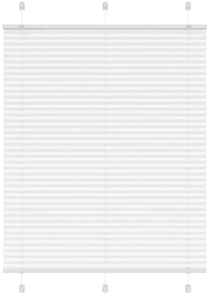 vidaXL Πλισέ περσίδα Λευκό 105x150 cm Πλάτος υφάσματος 104,4 cm