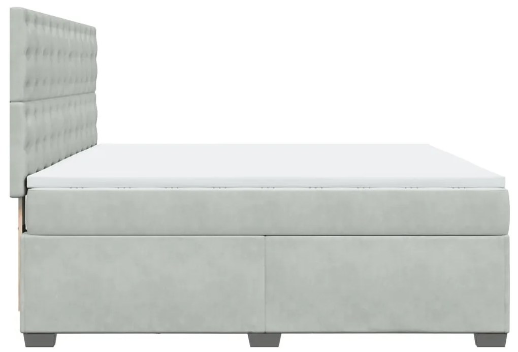 ΚΡΕΒΑΤΙ BOXSPRING ΜΕ ΣΤΡΩΜΑ ΑΝΟΙΧΤΟ ΓΚΡΙ 180X200 ΕΚ. ΒΕΛΟΥΔΙΝΟ 3290990