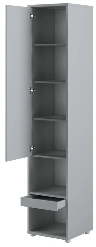 Σετ επίπλων Concept Pro Lenart AH145, Γκρι, Πλαστικοποιημένη μοριοσανίδα, Τάβλες για Κρεβάτι, 140x200, Με κρεβάτι, Με πρόσθετο εξοπλισμό, Ενιαίος, Διπλό