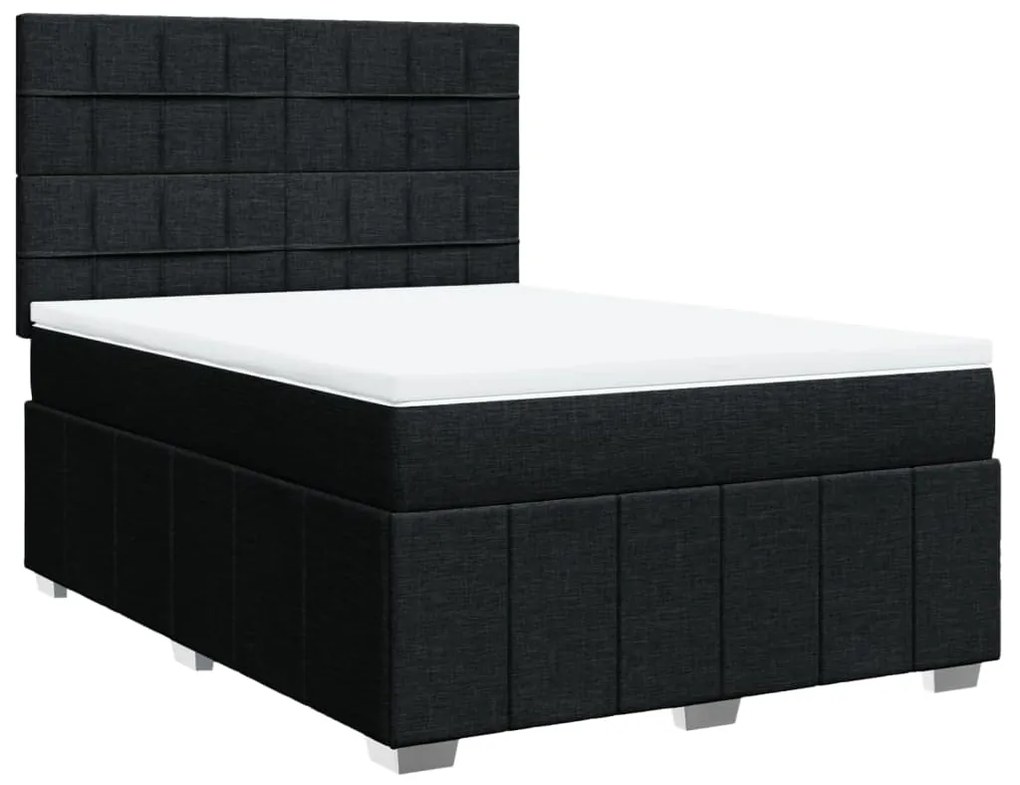 ΚΡΕΒΑΤΙ BOXSPRING ΜΕ ΣΤΡΩΜΑ ΜΑΥΡΟ 140X200 ΕΚ. ΥΦΑΣΜΑΤΙΝΟ 3291693