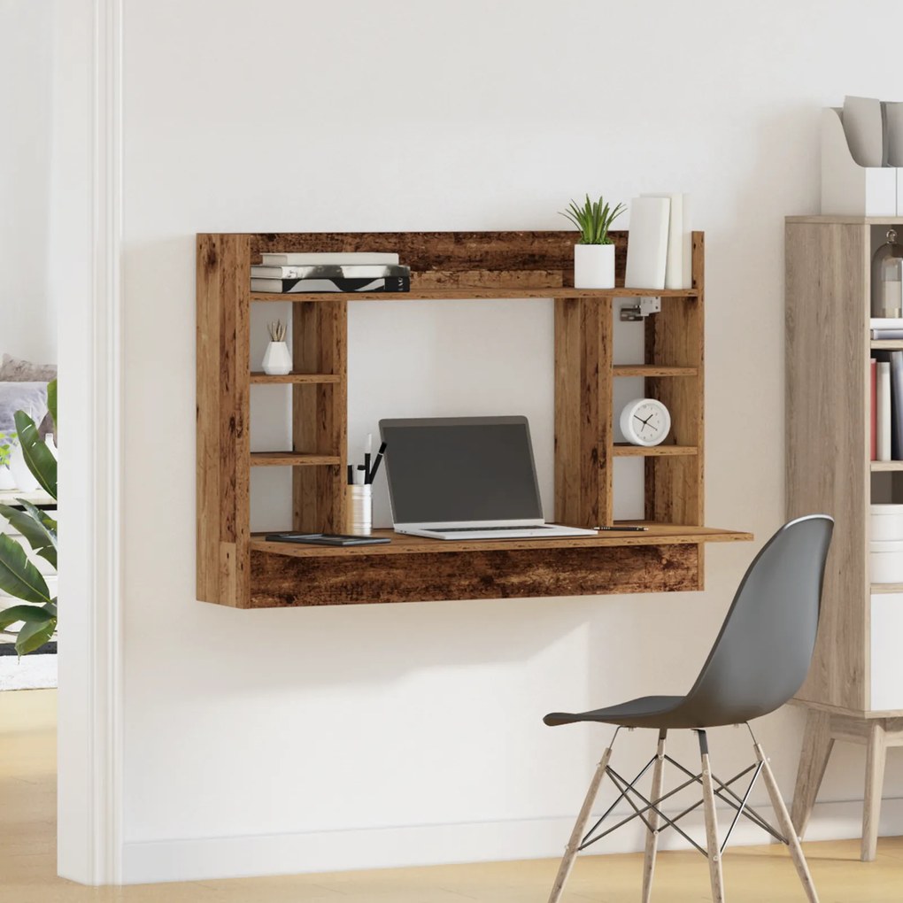 vidaXL Επιτοίχιο Γραφείο από Παλιό Ξύλο 105x48x75 εκ. Επεξεργασμένο Ξύλο