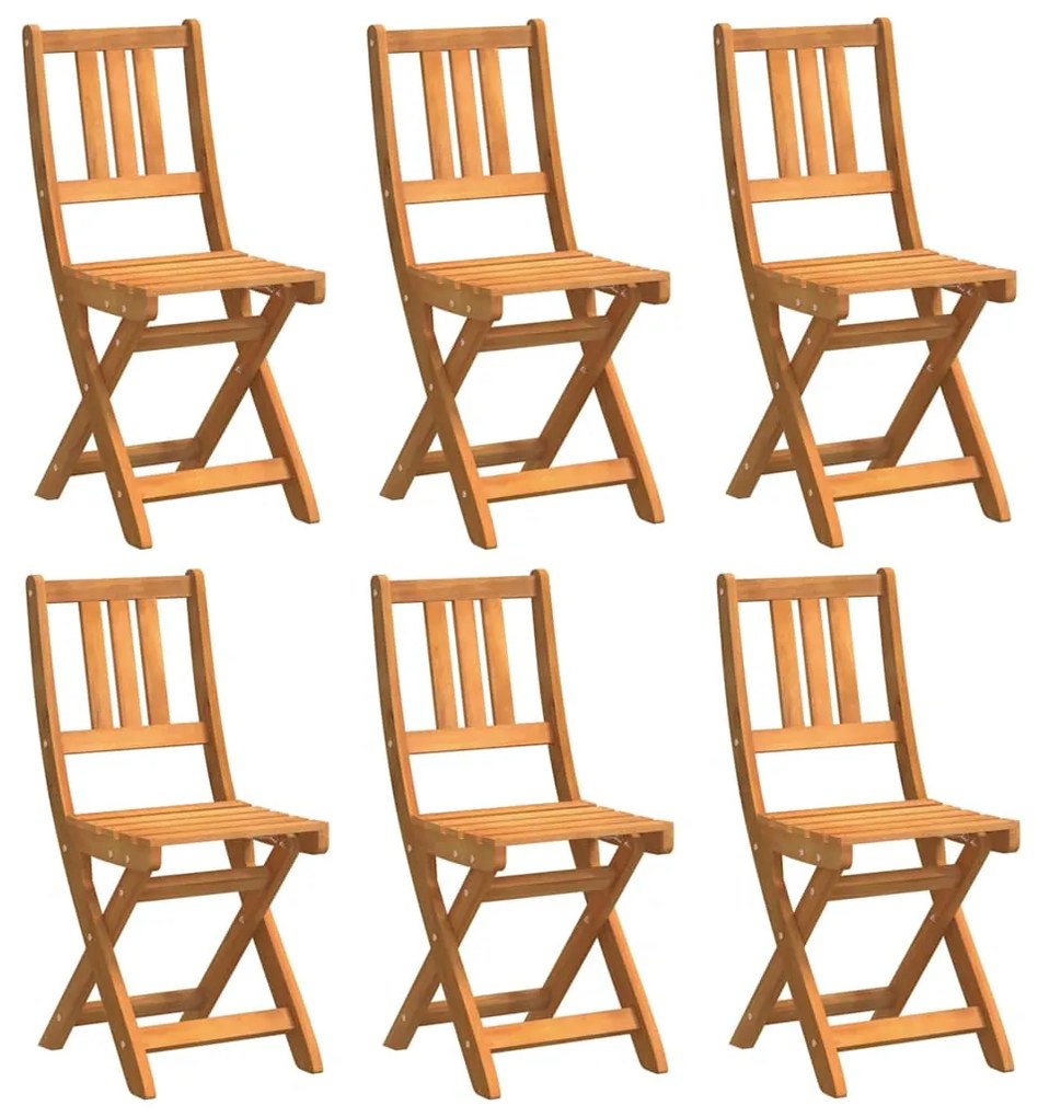 vidaXL Καρέκλα Κήπου 6 pcs Καφέ 36 x 46 x 86 εκ. Μασίφ ξύλο ακακίας