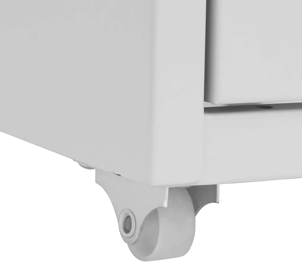 vidaXL Αρχειοθήκη Φορητή Γκρι 28 x 41 x 109 εκ. Μεταλλική