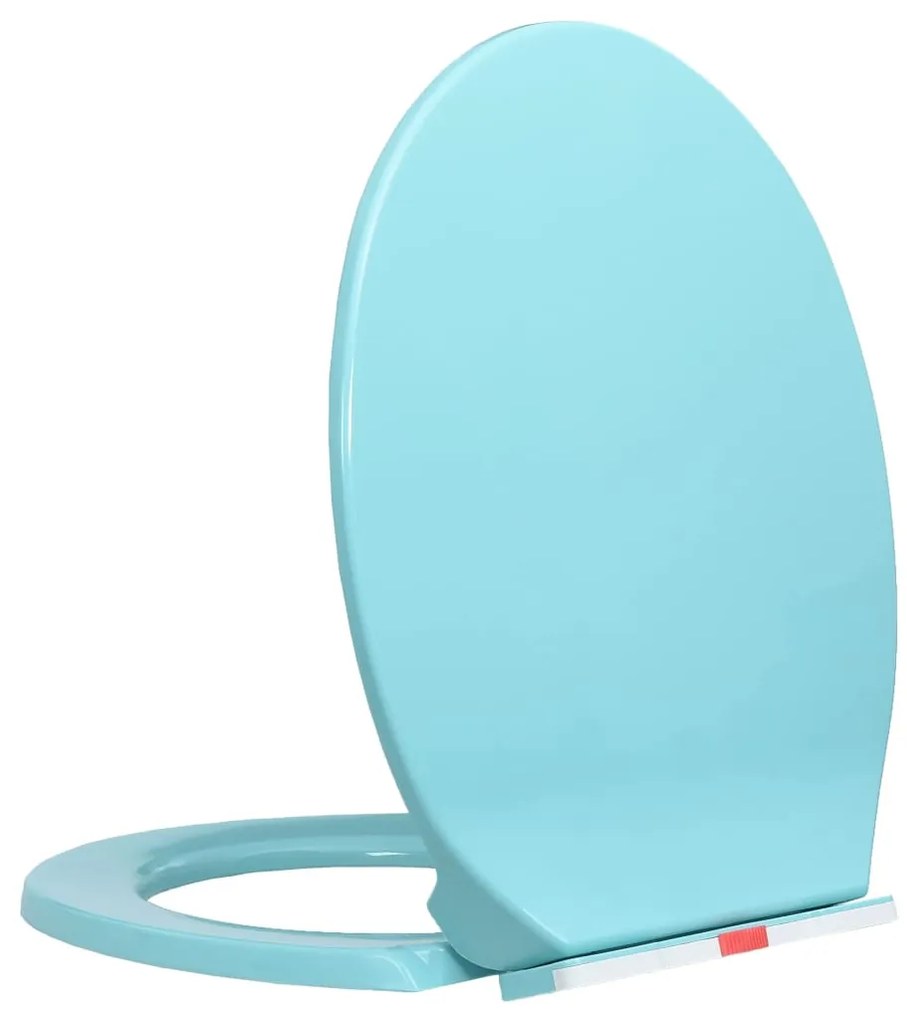 vidaXL Κάλυμμα Λεκάνης με Soft Close & Quick Release Οβάλ Πράσινο