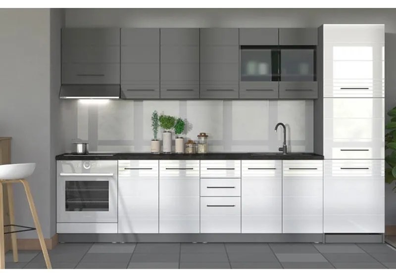 Κρεμαστό Ντουλάπι Κουζίνας Petra G60A Γκρί Γραφίτη - Γκρί Mατ 60x30x57 εκ.