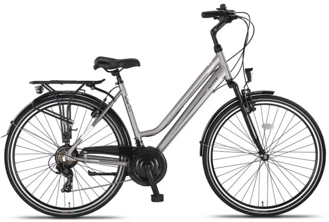 Ventura Trekking 28 Inch 50 cm Women 21SP Rim Brakes SilverAltec