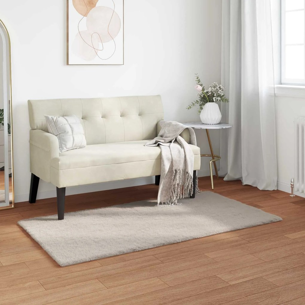 vidaXL Χαλιά Ψεύτικου Κουνελιού Olite Μπεζ 60 x 110 cm Πολυεστέρας