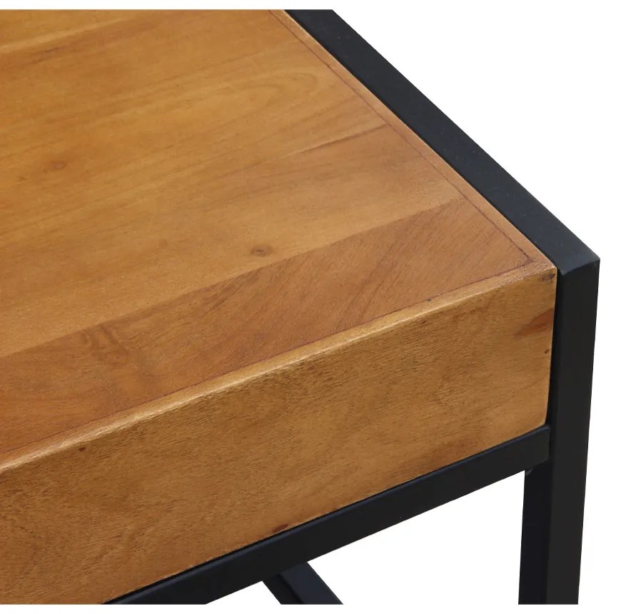 COMBO COFFEE TABLE ΚΑΡΥΔΙ ΜΑΥΡΟ 84x80xH42cm - 04-1044