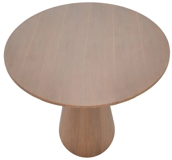 Tραπέζι Donda pakoworld mdf-μέταλλο καρυδί Φ100x76εκ