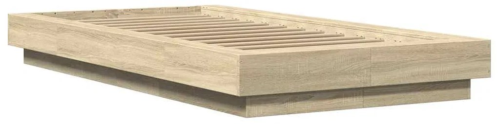 vidaXL Πλαίσιο Κρεβατιού Sonoma Δρυς 100x200 εκ. Επεξεργασμένο Ξύλο