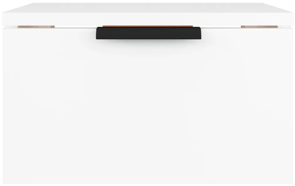 Κομοδίνο Επιτοίχιο Λευκό 34 x 30 x 20 εκ. - Λευκό