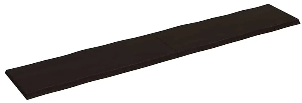 vidaXL Επιφ Τραπεζιού Αν Καφέ 220x40x(2-4)εκ.Ακατέργ. Μασίφ Ξύλο Δρυός