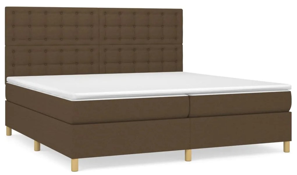 ΚΡΕΒΑΤΙ BOXSPRING ΜΕ ΣΤΡΩΜΑ ΣΚΟΥΡΟ ΚΑΦΕ 200X200 ΕΚ. ΥΦΑΣΜΑΤΙΝΟ 3142684