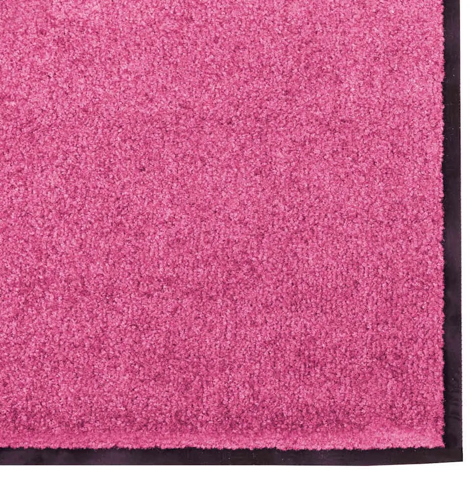 vidaXL Χαλάκι Εξώπορτας Ροζ και Μαύρο 120 x 300 cm Πολυαμίδιο και PVC