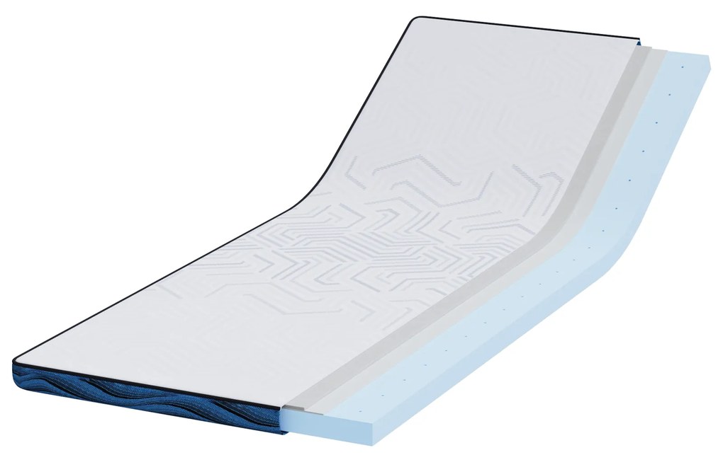 vidaXL Στρώματα Λευκό και Μπλε 80 x 200 cm