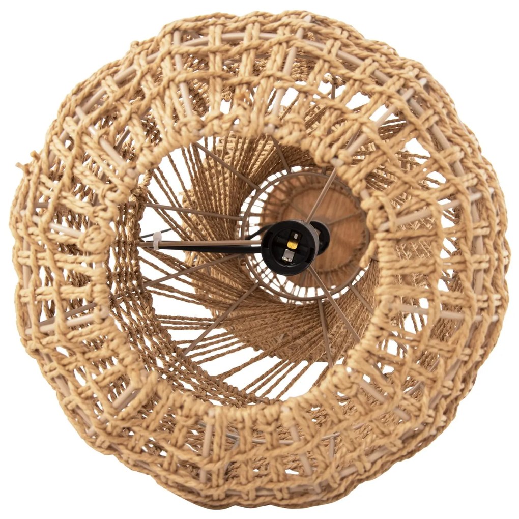 Φωτιστικό Δαπέδου C4358 Μέταλλο - Paper Rope σε Καφέ Φ25x102Υεκ. 25x25x102 εκ.