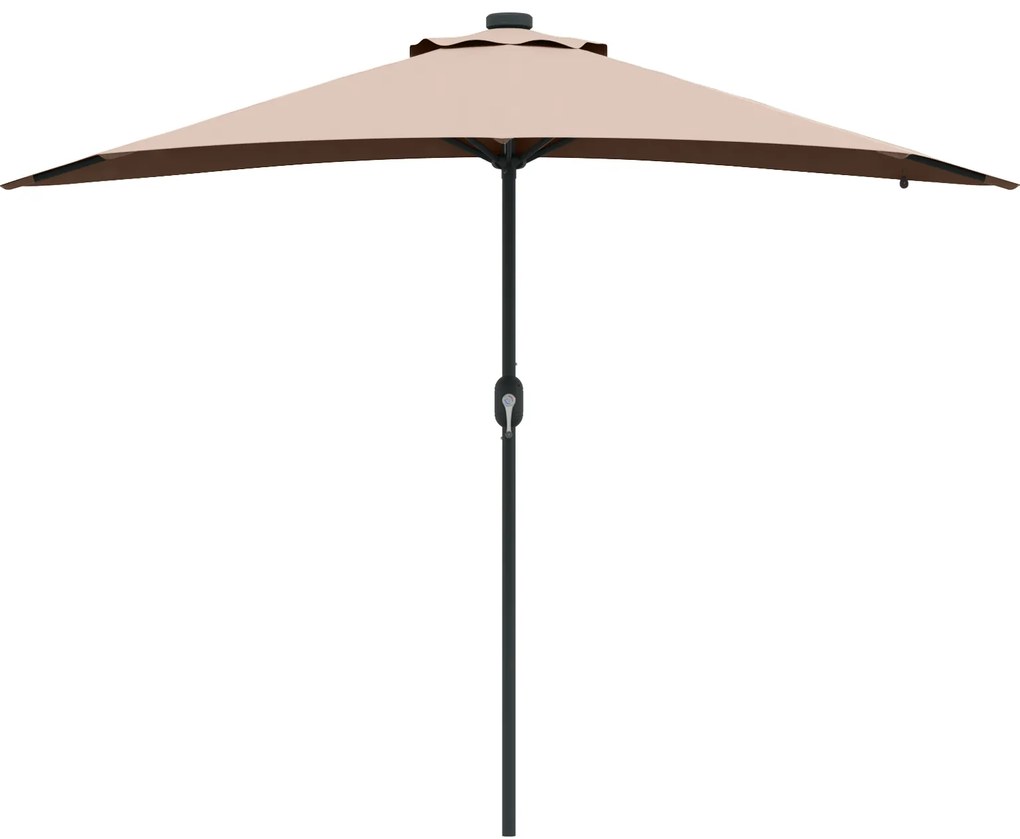 vidaXL Ομπρέλα Κήπου Taupe 294 x 150 x 223 εκ ύφασμα