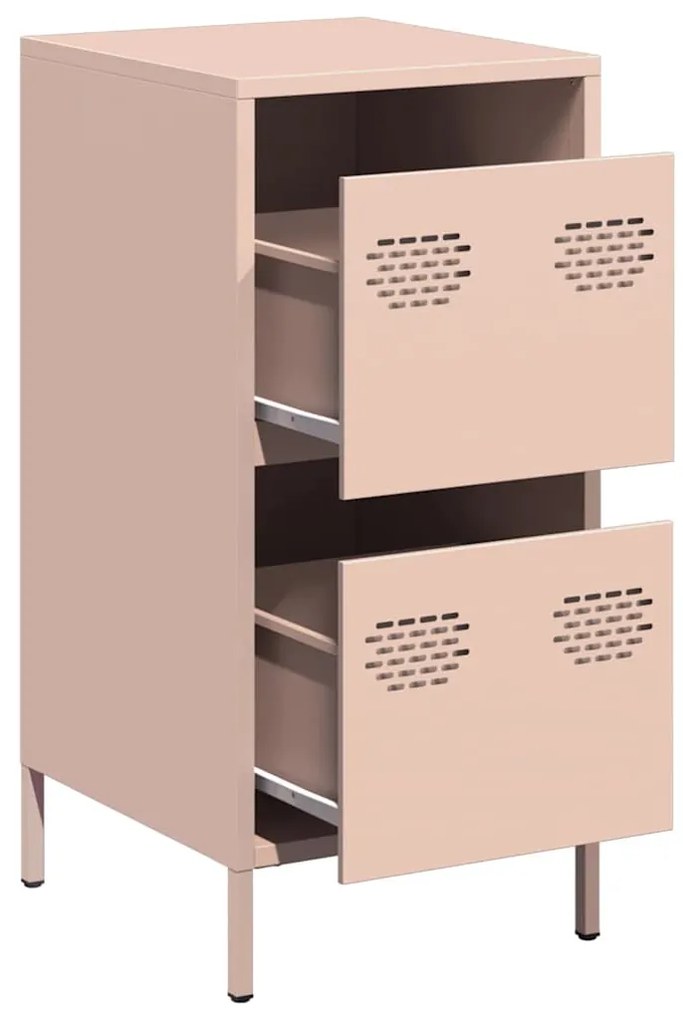 vidaXL Ντουλάπι Ροζ 35x39x73,5 εκ. από Χάλυβα Ψυχρής Έλασης