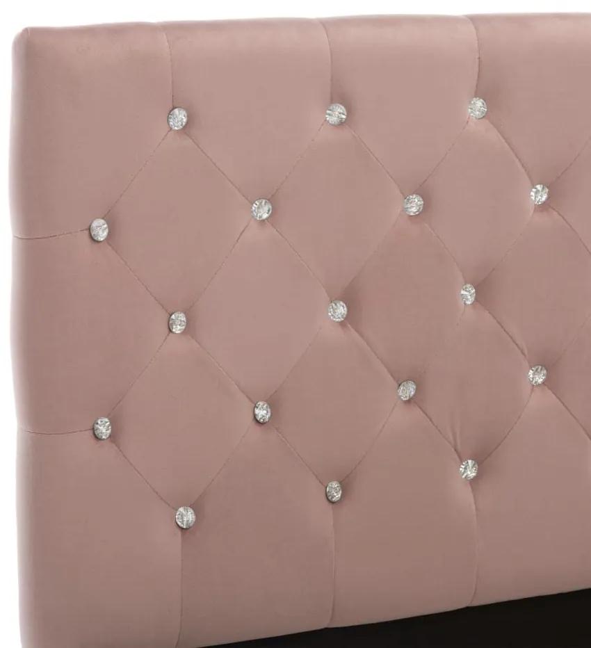 Πλαίσιο Κρεβατιού Ροζ 100 x 200 εκ. Βελούδινο - Ροζ