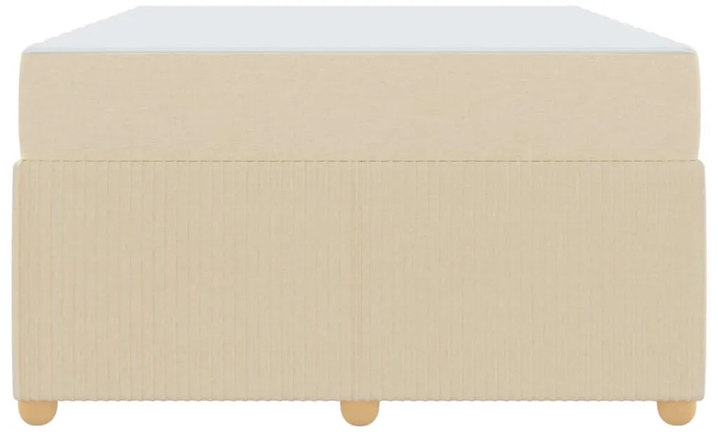 vidaXL Σκελετός Κρεβατιού με στρώμα Κρεμ 120 x 190 cm ύφασμα