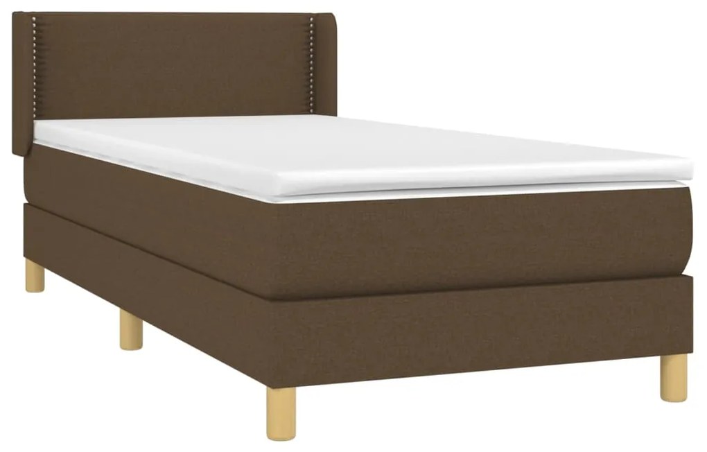 ΚΡΕΒΑΤΙ BOXSPRING ΜΕ ΣΤΡΩΜΑ ΣΚΟΥΡΟ ΚΑΦΕ 80X200 ΕΚ. ΥΦΑΣΜΑΤΙΝΟ 3130148