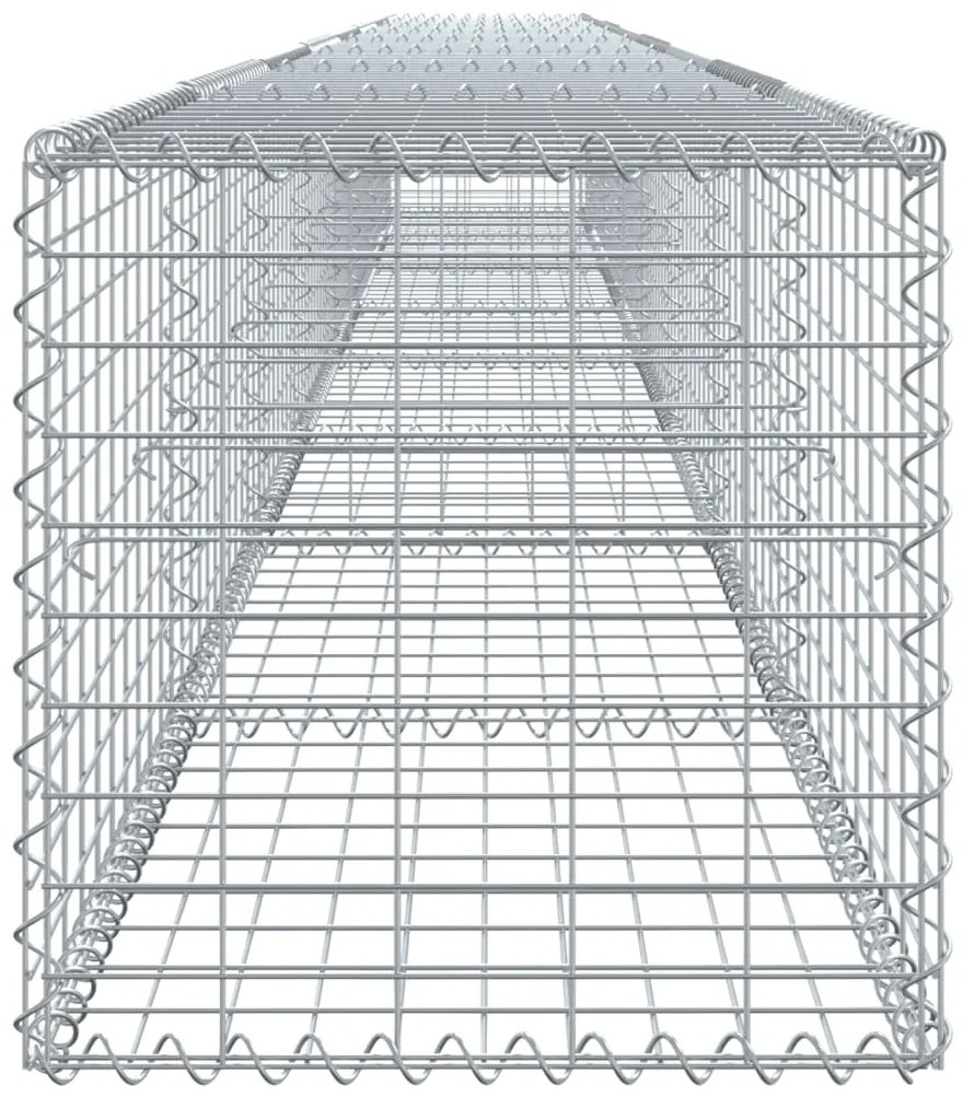 vidaXL Συρματοκιβώτιο με Κάλυμμα 800x50x50 εκ. από Γαλβανισμένο Χάλυβα