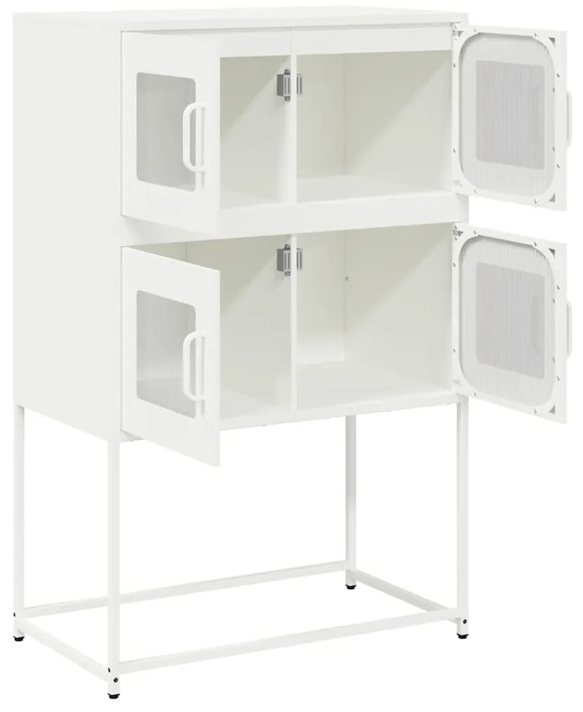 vidaXL Highboard Λευκό 68x39x107 cm Ατσάλι