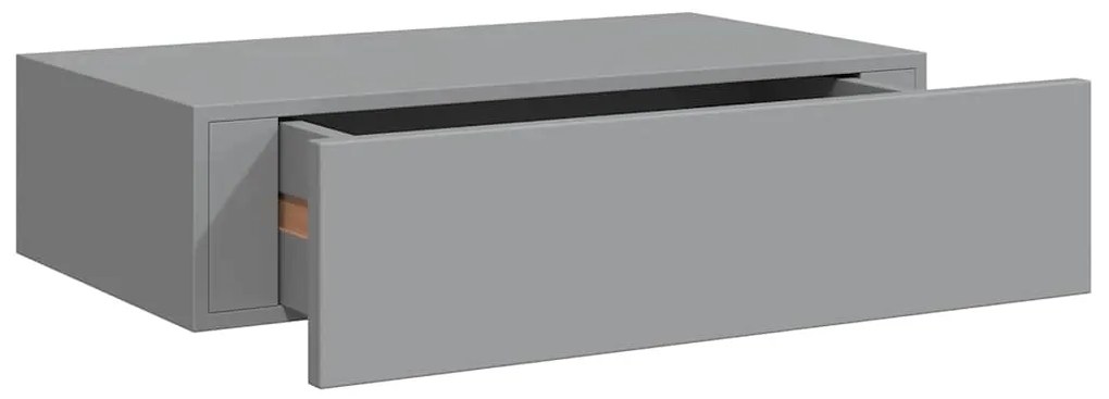 vidaXL Ράφια Τοίχου με Συρτάρια 2 Τεμ. Γκρι 40 x 23,5 x 10εκ. από MDF