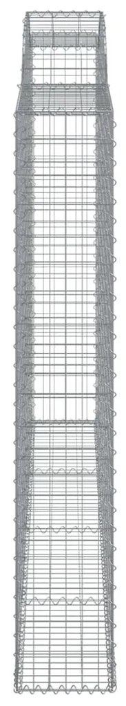 vidaXL Συρματοκιβώτια Τοξωτά 3 τεμ. 300x30x180/200 εκ. Γαλβαν. Ατσάλι