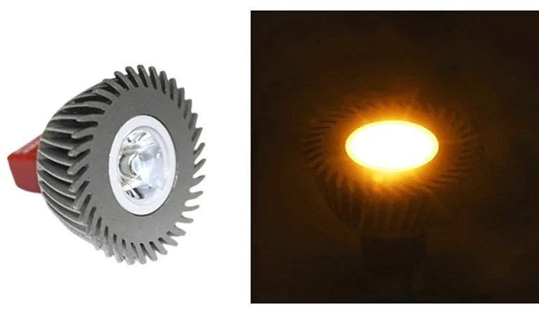 Adeleq Λάμπα Led Ισχύος Mr16 3W 12Vac-Dc 1 Led 10° Πορτοκαλί 13-16133