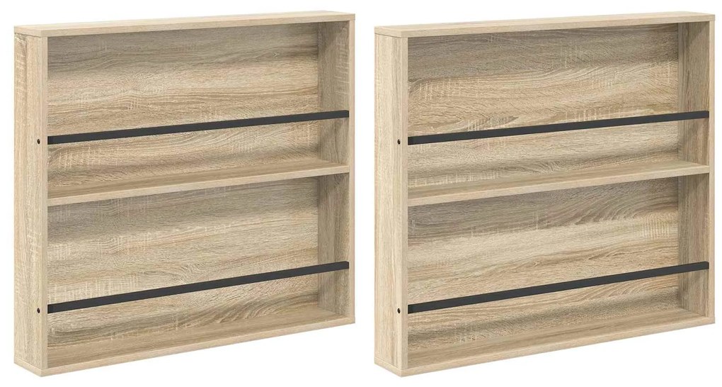 vidaXL Ράφι Περιοδικών με ράφι 2 pcs Δρύς Sonoma 80 x 12 x 70 εκ