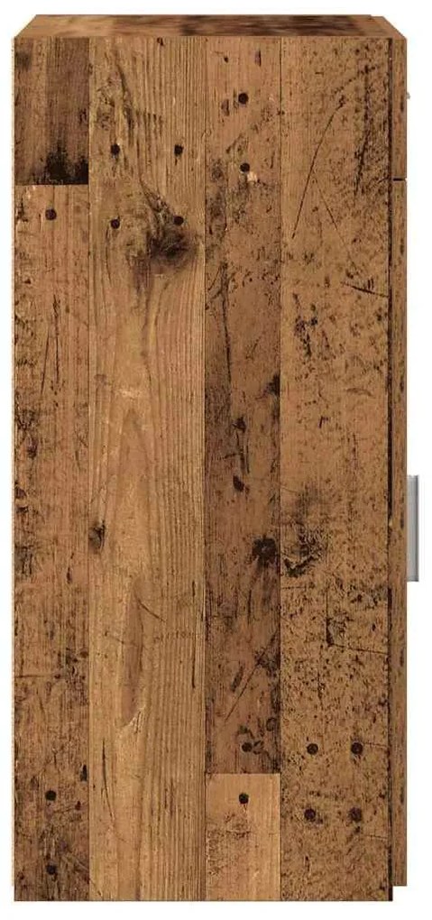 vidaXL Πλαϊνό γραφείο με συρτάρι Παλιό ξύλο 50 x 42,5 x 93 εκ.