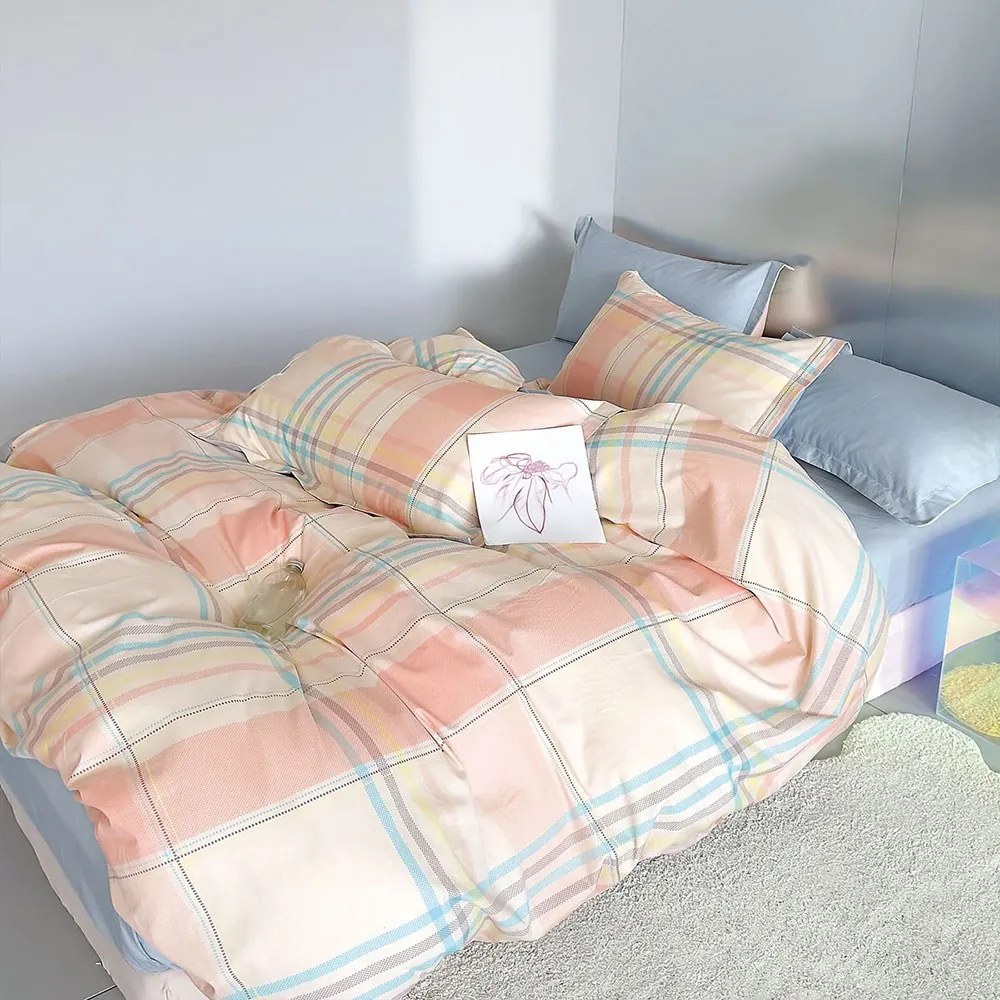 Πάπλωμα Lavinia (Σετ 3τμχ) Peach Ρυθμός Υπέρδιπλo 220x240cm 100% Βαμβακοσατέν