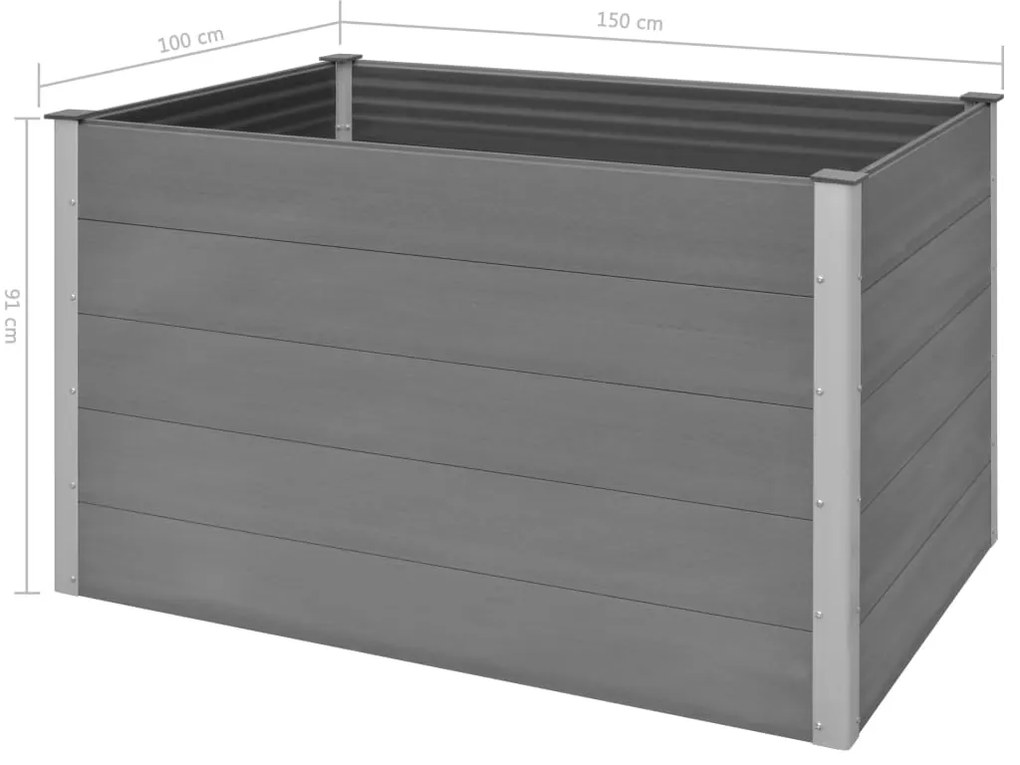 ΖΑΡΝΤΙΝΙΕΡΑ ΥΠΕΡΥΨΩΜΕΝΗ ΓΚΡΙ 150 X 100 X 91 ΕΚ. ΑΠΟ WPC 43610