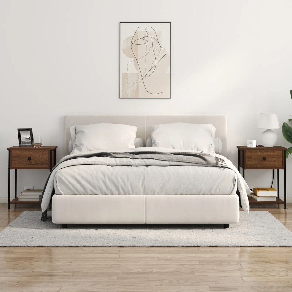 vidaXL Κουτιά Κρεβατοκάμαρας 2 pcs Καφέ δρυς 42 x 41 x 56 εκ.