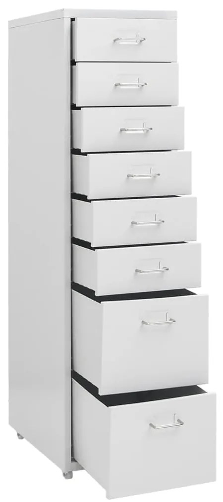 vidaXL Αρχειοθήκη Φορητή Γκρι 28 x 41 x 109 εκ. Μεταλλική