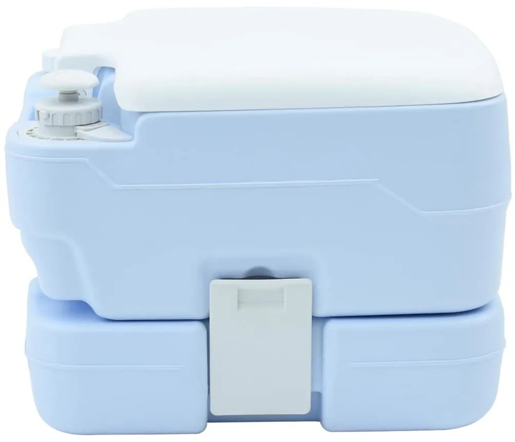 vidaXL Τουαλέτα Κάμπινγκ Απαλό Μπλε και Λευκό 41,5 x 36,5 x 30 cm