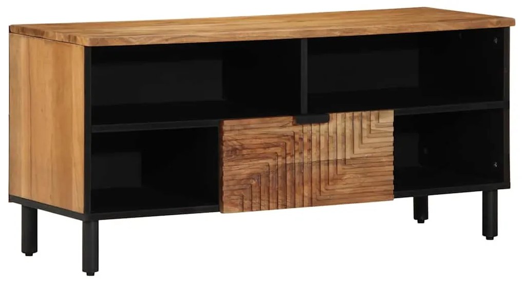 vidaXL Έπιπλο Τηλεόρασης Καφέ 100 x 33.5 x 46 εκ Μασίφ ξύλο ακακίας